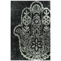Empire Art Direct Night Hamsa II Reverse Printed Tempered Glass Art with Silver Leaf TMS-119710-3248